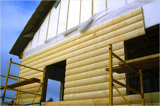 Блок-хаус для наружной отделки бани из газобетона