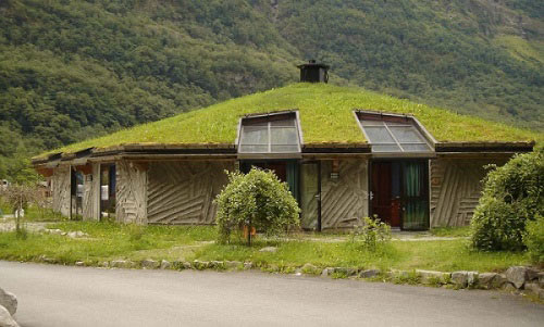 Газон на крыше дома