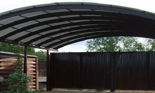 навесы из профнастила сделать навесы из профнастила сделать