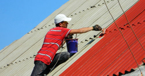 Покраска крыши